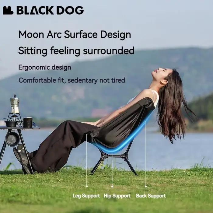 Chaise pliante Naturehike Blackdog Moon Chair aluminium pour pêche et camping capacité 130kg