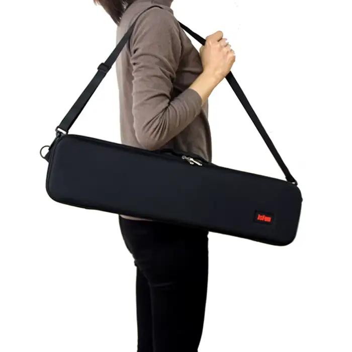 Sac de pêche portable 63cm EVA anti-choc avec sangle - étui de transport pour cannes et moulinets