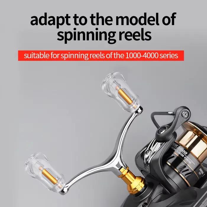 Manivelle spare spinning Linnhue aluminium pliable double grip 1000-4000 couleurs multiples
