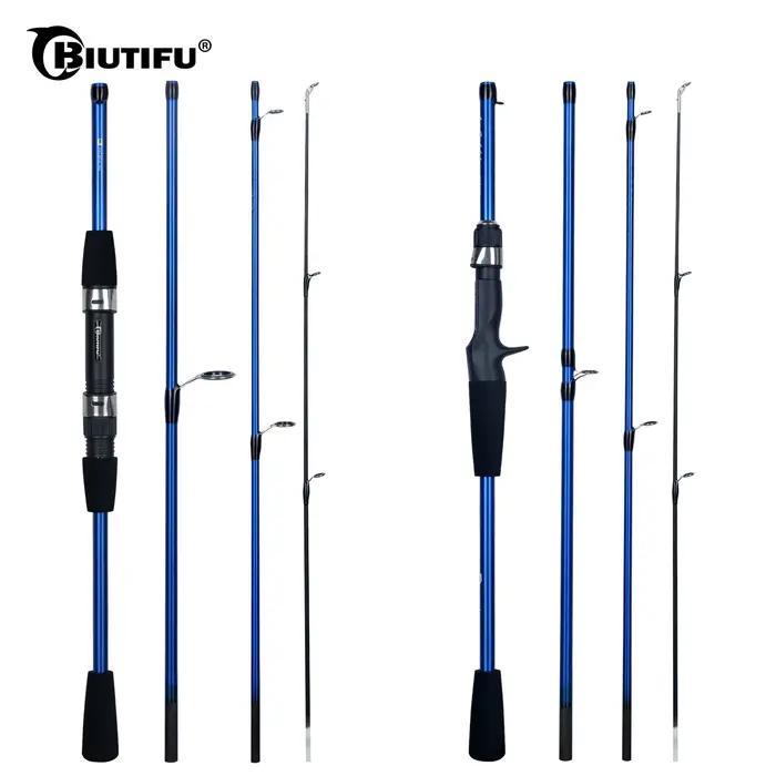 Canne télescopique voyage carbone BIUTIFU 4/5 brins 5-20g ultra-légère truite pêche nomade mini canne