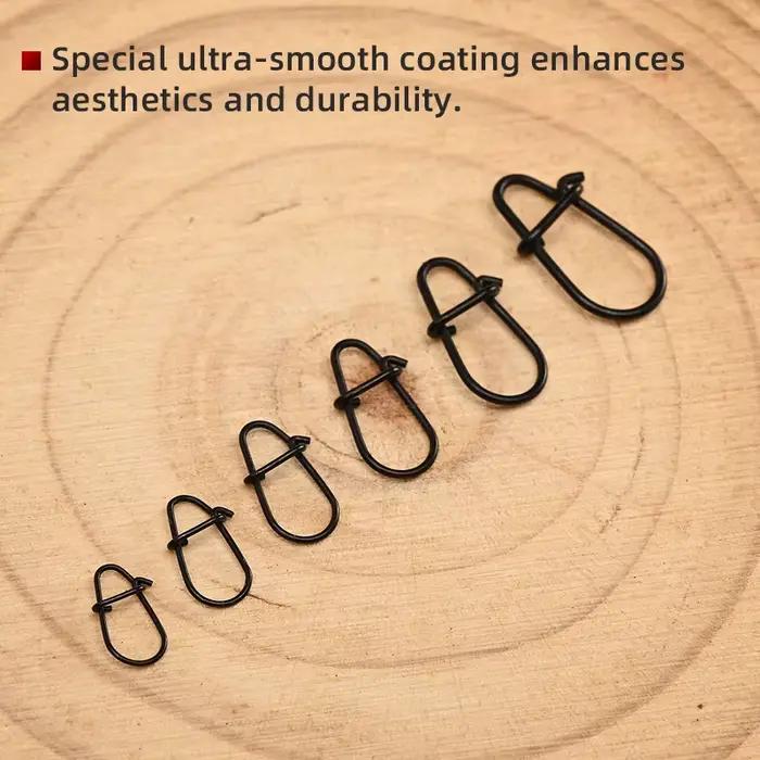 80 pièces snaps oeuf noir mat acier inoxydable - Connecteur rapide pour leurres - Accessoire pêche