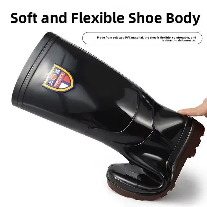 Bottes de pêche unisexes hautes PVC - Nouveau style pour patrouille et contrôle des crues