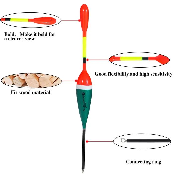 Kit de flotteurs de pêche Sougayilang 10 pièces, bouchons verticaux professionnels pour leurres et appâts