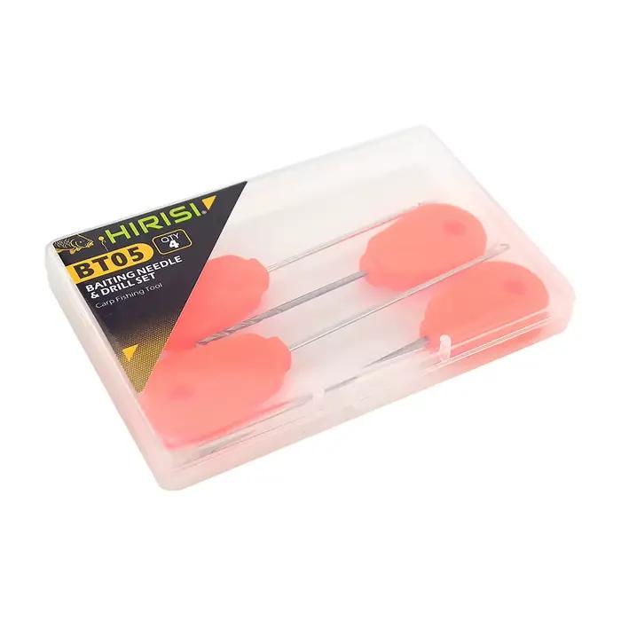 4 aiguilles à amorce carpe avec boîtier outils appâts pêche accessoires BT05 pour montages précis