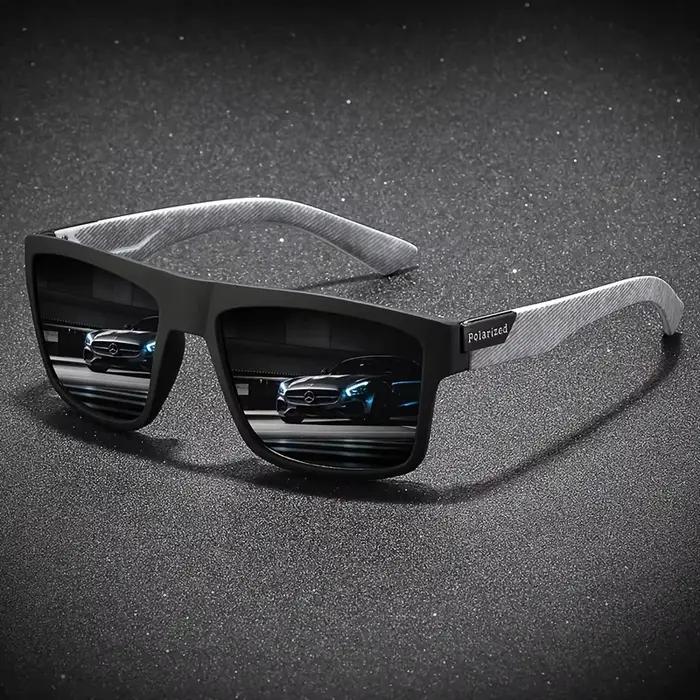 Lunettes de soleil vintage carrées polarisées pêche conduite - Design luxe UV400 homme femme