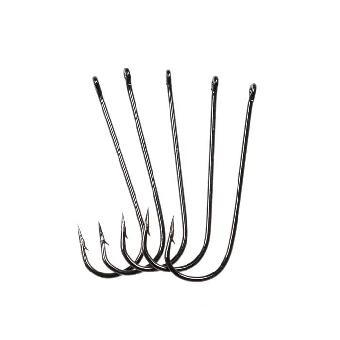 100 hameçons Aberdeen longue tige pour eau douce et mer - Tailles 10 à 3/0 pour sabiki rig