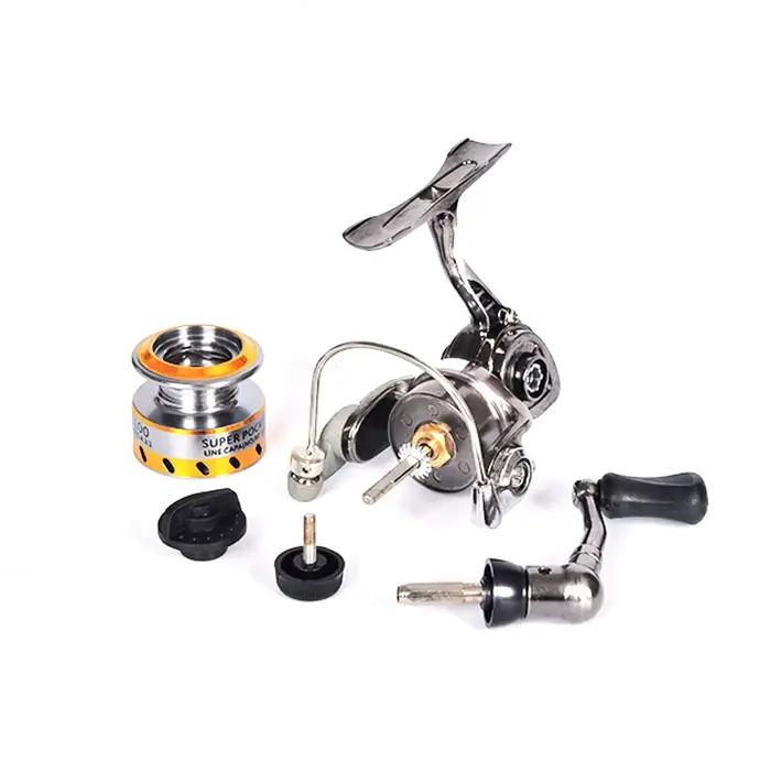 Moulinet spinning mer sans joint corps métal - bobine tripode 6KG drag pour pêche hivernale et rafting