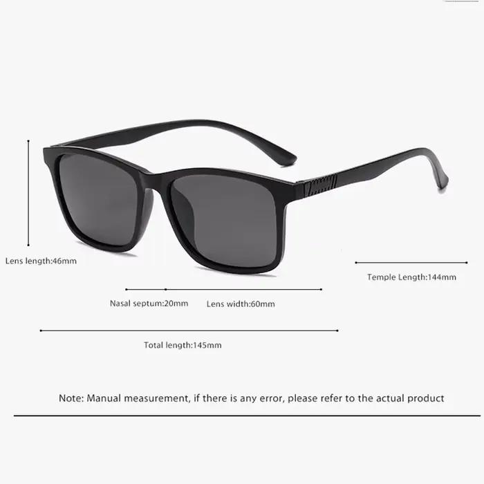 Lunettes de soleil unisexes rectangulaires pour pêche et cyclisme protection UV400 plein air occasions spéciales