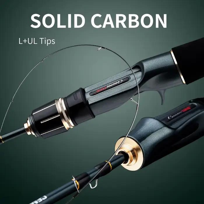 Canne à truite L+UL Tips pour pêche légère au leurre spinning et baitcasting en rivière