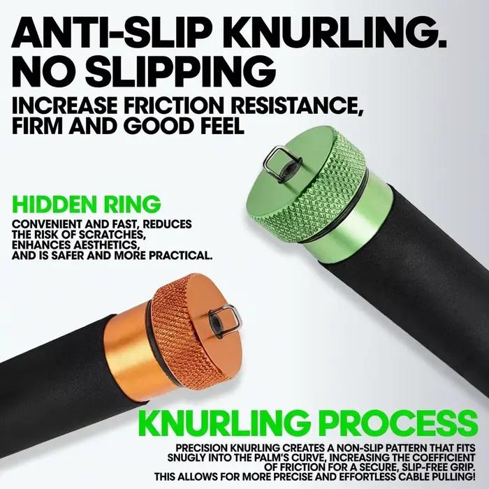 Line Pull Rod Aluminum Alloy,Rubber Anti-Slip,Snag Line Pulling,Hook Tying & Kno
