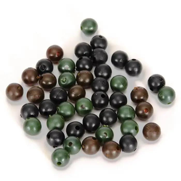 50 perles anti-embrouillages en silicone souple 8mm, perles de blocage pour montage ligne de pêche, set anti-collision