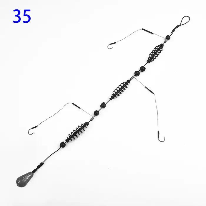 Kit de leurres de pêche appâts avec cage amorceur pour silure et carpe hameçons barbelés