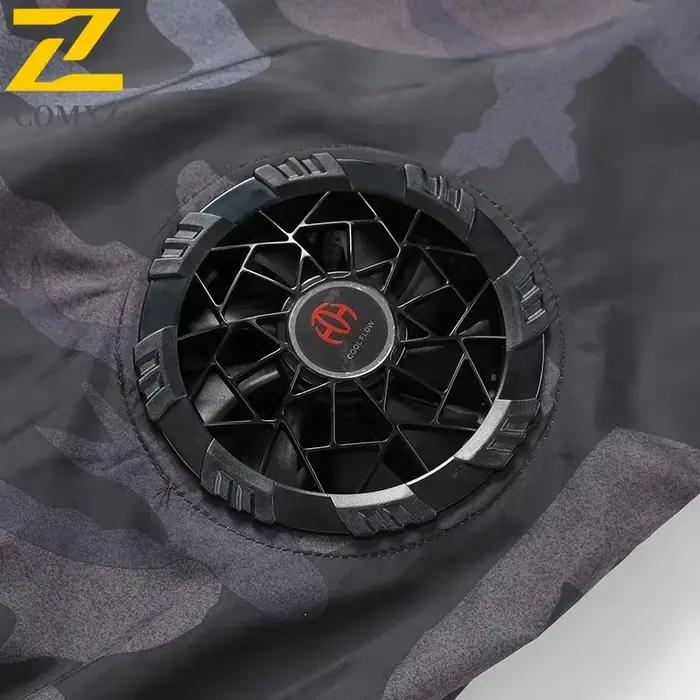 Veste rafraîchissante homme rechargeable USB pour pêche, camping et travail en été