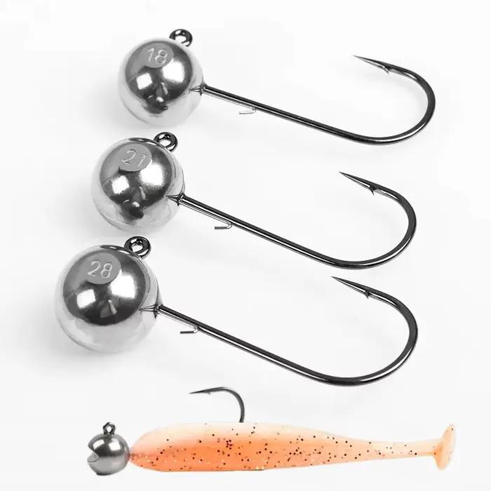 Hameçon Tungsten Jig Head 1g à 7g pour pêche du rockfish avec leurre souple shaky head barbé