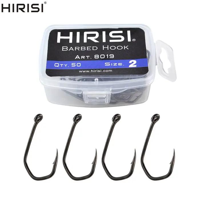 Hameçons de pêche à la carpe Hirisi en acier haute teneur en carbone, avec revêtement PTFE