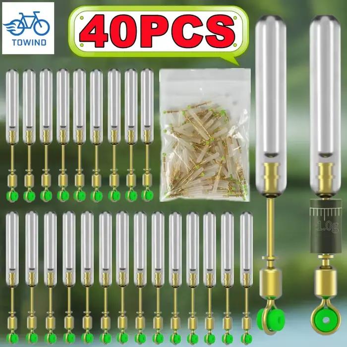 Lot de 10 à 40 supports flotteurs pêche anti-nœuds en silicone avec émerillons rotatifs pour ligne