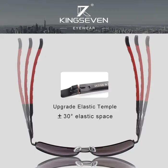 Lunettes de soleil vintage aluminium polarisées KINGSEVEN pour pêche - Verres traités conduite classique homme femme