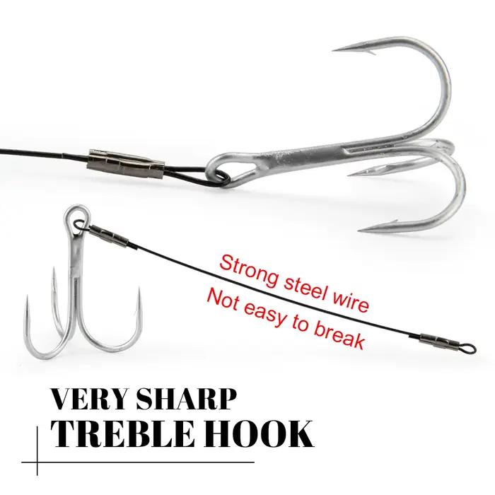 Montage brochet hameçons doubles triples vis sans fin pour leurres souples pêche carnassiers