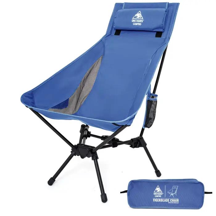 Fauteuil camping OneTigris Tigerblade haut dossier relaxant pliant pour camping pêche randonnée plage jardin usage occasionnel