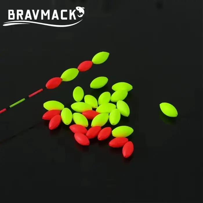 50 flotteurs de pêche en mousse olive haute qualité - Accessoires ligne spacieux pour pêche précise