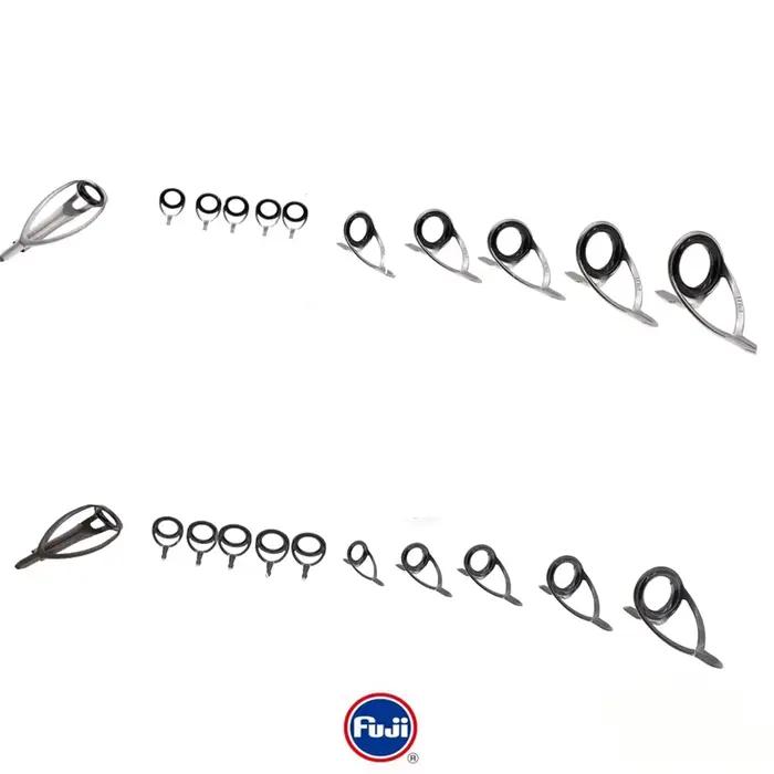 Set de guides Fuji Original KW CAST pour montage cannes spinning et casting - Cadre inox durable