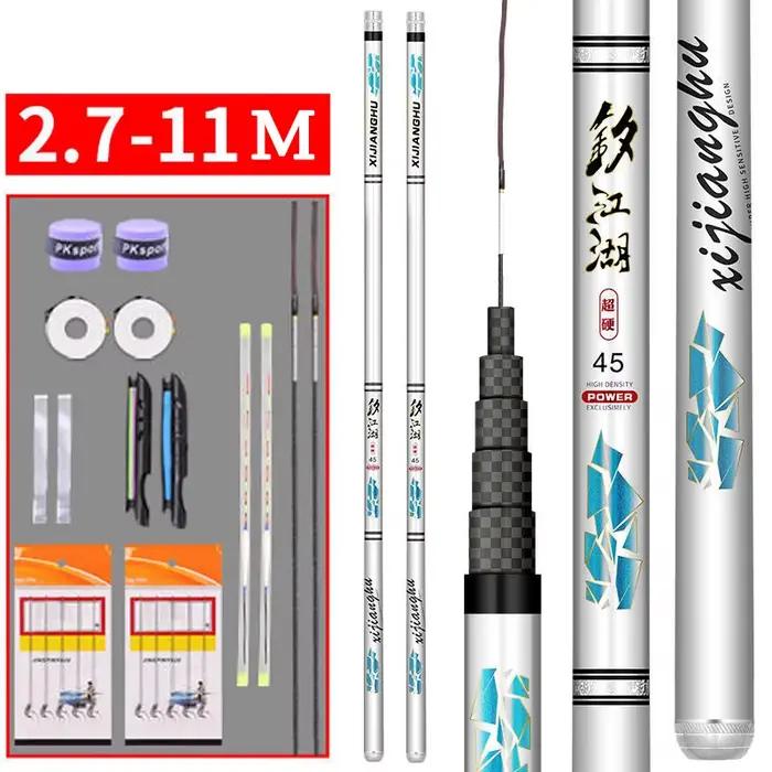 Canne Tenkara Carbon Hand Rod 28-Tuning 7m à 11m pour pêche à la carpe et ruisseau