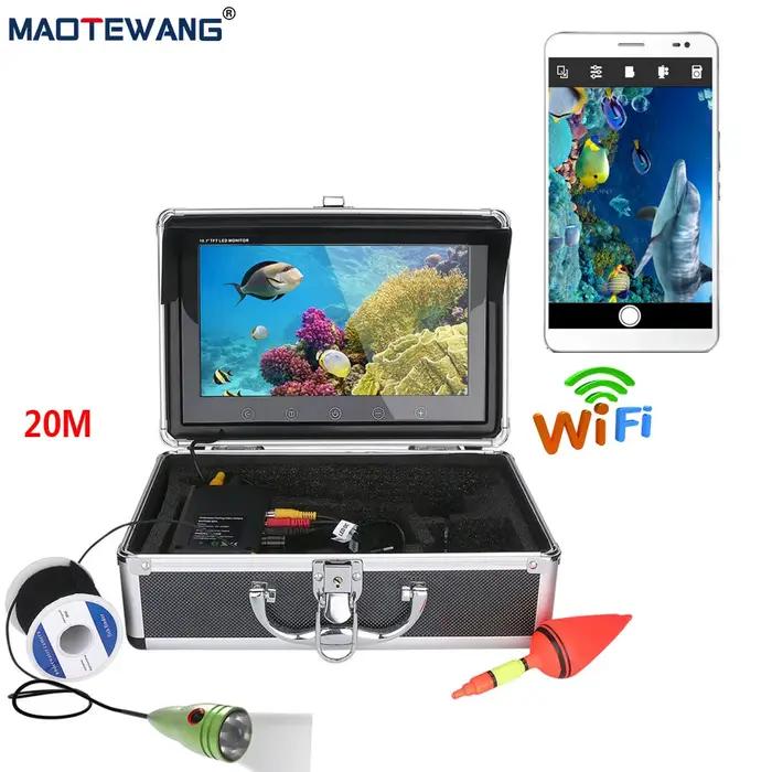 Kit caméra sous-marine wifi MAOTEWANG 1000tvl avec moniteur 10" et application IOS/Android pour pêche