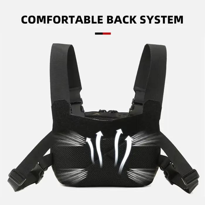 Sac poitrine tactique de pêche étanche en nylon Molle pour randonnée et camping - Sac banane