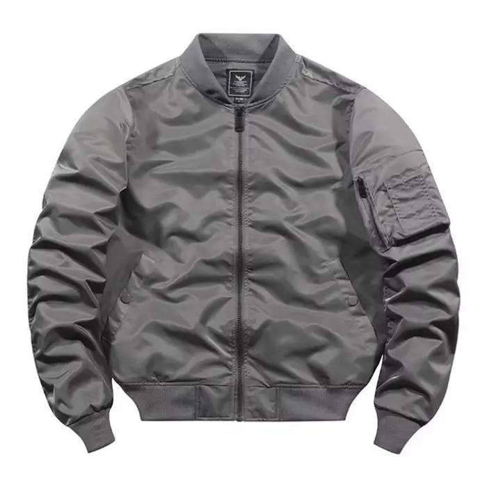 Bomber militaire unisexe printemps automne - Veste d'aviateur pour pêcheurs appréciant le style vintage fonctionnel