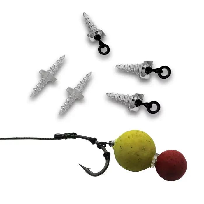 Vis double extrémité 10/20 pièces pour bouillettes pop-up et montages cheveu en pêche carpe