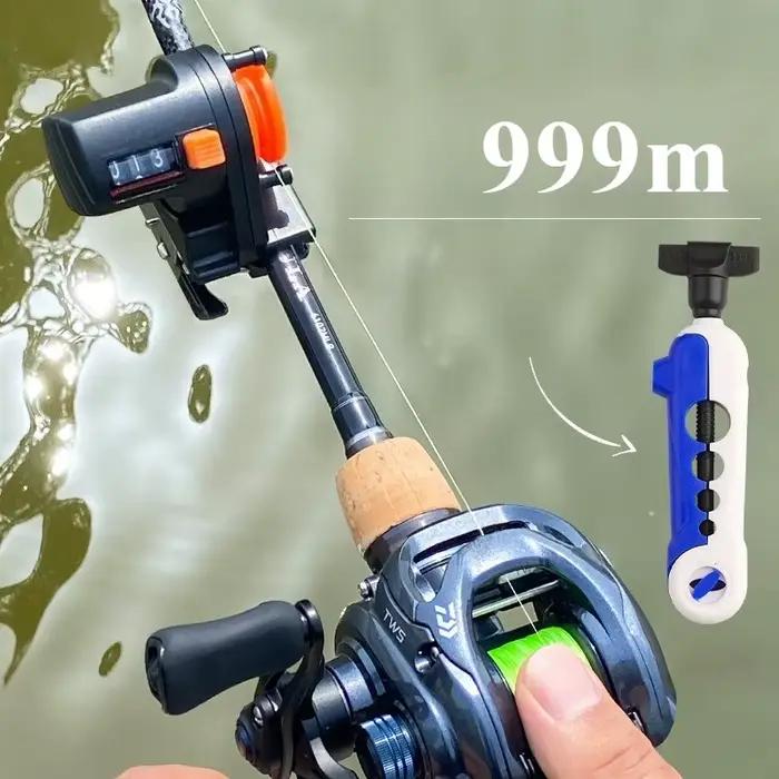 Compteur de profondeur de ligne 0-999m pour pêche - Outil de mesure de longueur pour matériel de pêche
