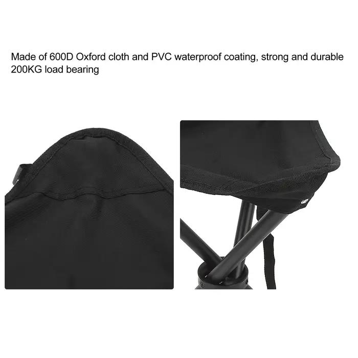 Tabouret trépied pliant 200kg charge antidérapant stable portable pêche camping pique-nique