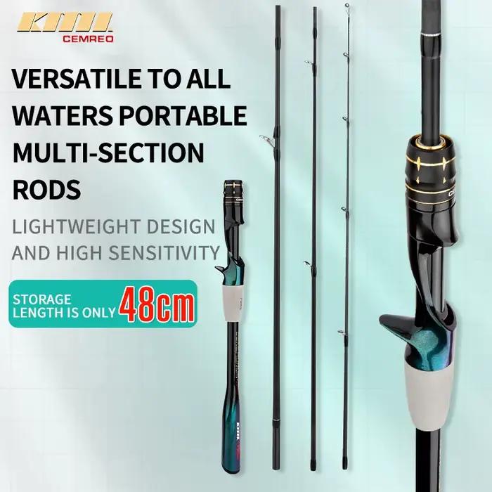 Canne voyage CEMREO multisections carbone - Modèle RS-P pour spinning et casting qualité premium