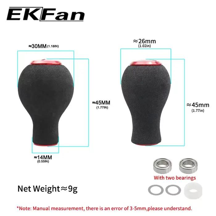Poignées EKFan EVA pour moulinets Dawa Shimano - Forme gourde ergonomique pour pêche au lancer
