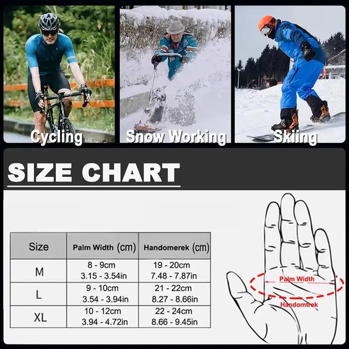 Gants d'hiver chauds et imperméables unisexes pour pêche ski vélo randonnée et activités hivernales outdoor