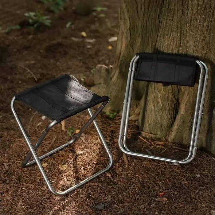 Chaise pêche aluminium pliante portable légère pour camping et extérieur