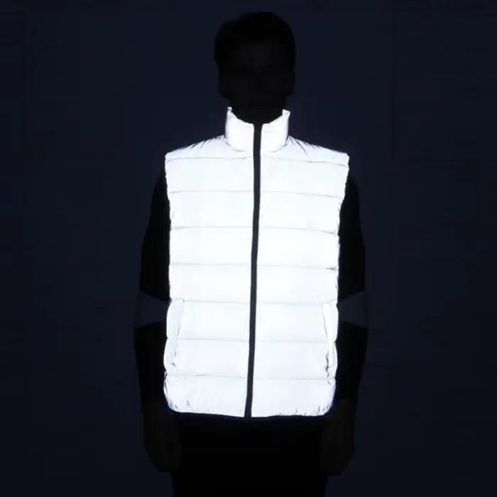 Gilet sans manches homme chaud hiver pêche réfléchissant sécurité nuit coton matelassé