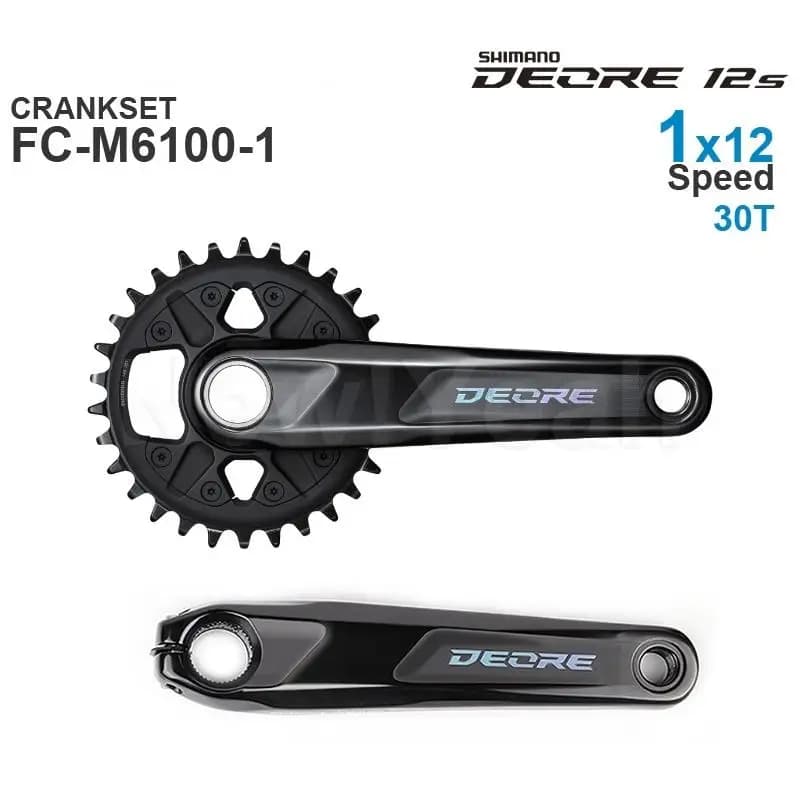 Pédalier SHIMANO DEORE M6100 VTT 1x12 vitesses - Pièce d'origine FC-M6100 FC-M6120