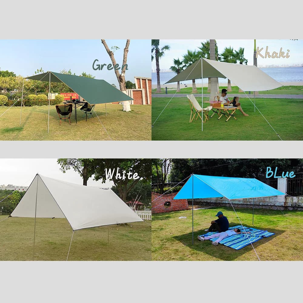 Auvent latéral voiture 3x3m avec perche et ventouses pour abri pêche camping et journées en plein air