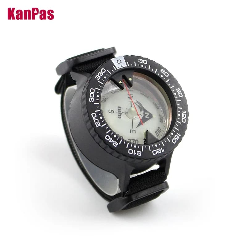 Boussole plongée KANPAS 6BAR étanche navigation mer signal lumineux bleu sécurité