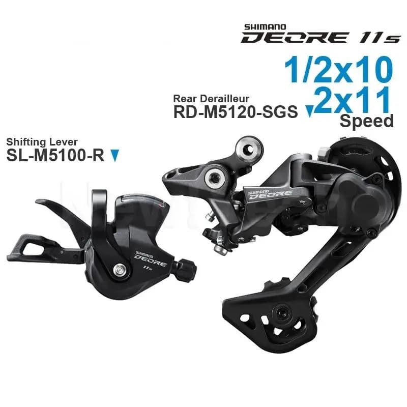 Groupe Shimano DEORE M5100 pour VTT - Shifter et dérailleur 11 vitesses pièces d'origine