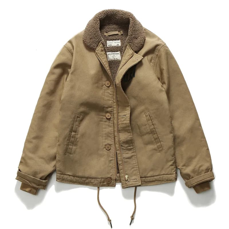 Manteau hiver homme rembourré coton cachemire peluche pour randonnée escalade travail style américain