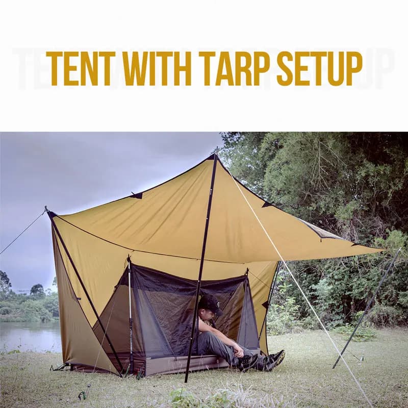 Tente intérieure OneTigris maille extérieure étanche sol baignoire 1 personne randonnée camping survie chasse