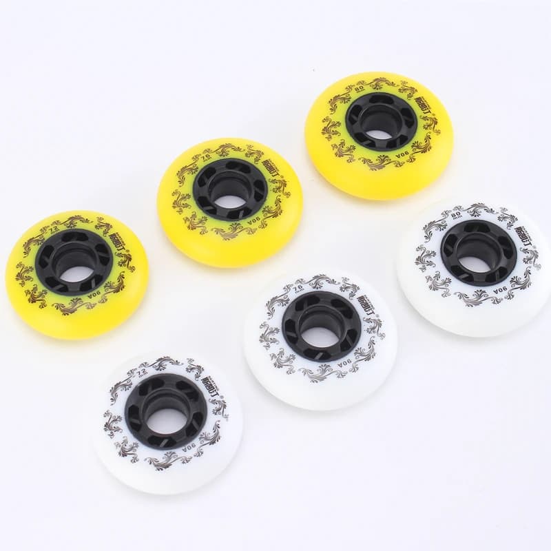 Roues patins à roulettes 90A 72-80mm pour freestyle et remplacement roues de lame de pêche