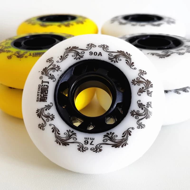 Roues patins à roulettes 90A 72-80mm pour freestyle et remplacement roues de lame de pêche
