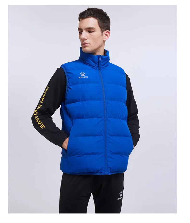 Veste sport Kelme homme coton chaude coupe-vent sans manches automne hiver