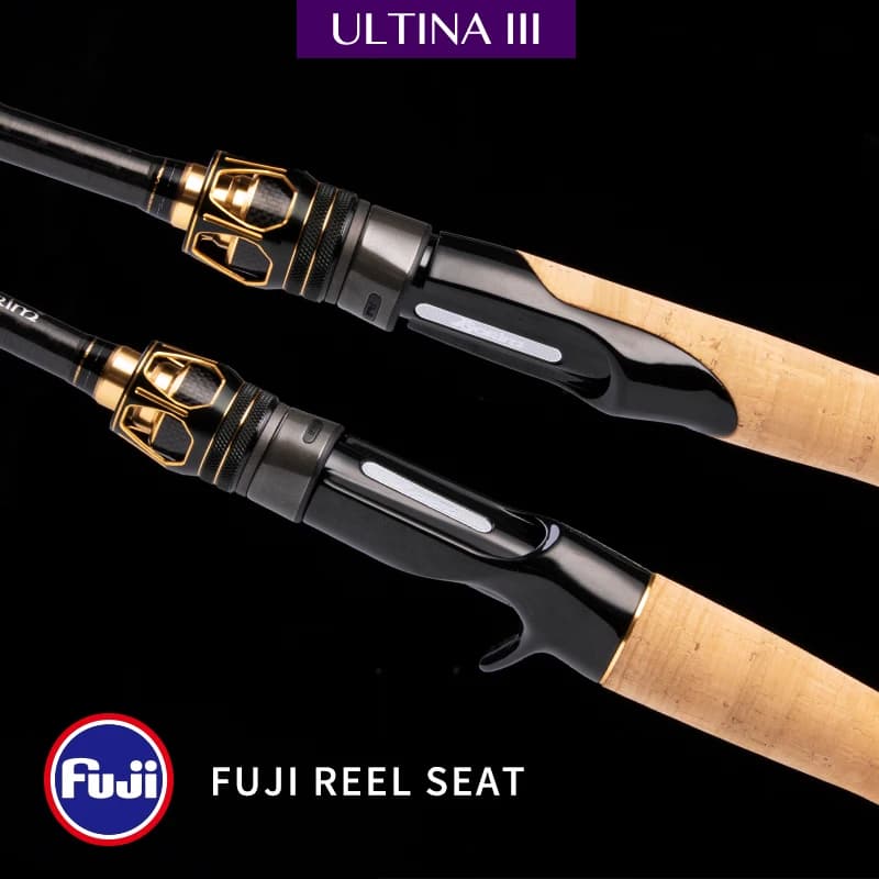 Canne à pêche Kyorim ULTINA III BASS LURE carbone - Siège moulinet FUJI 2.03m à 2.28m