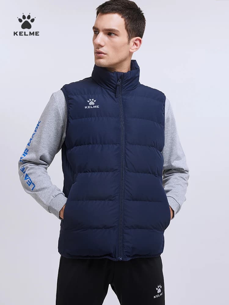 Veste sport Kelme homme coton chaude coupe-vent sans manches automne hiver