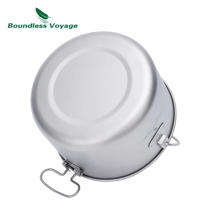 Pot camping titane léger grande capacité 2900ml pour randonnée pêche et aventures en plein air