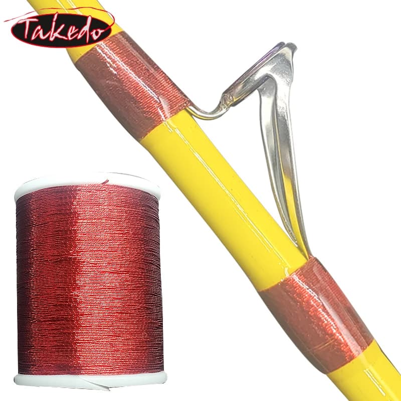 Bobine fil nylon métallique Takedo 100 yards pour montage canne - 15 pièces réparation pêche
